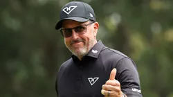 Phil Mickelson of Hyflyers GC celebrates the birdie on the 4th hole on day three of LIV Golf Hong Kong at The Hong Kong Golf Club on March 09, 2025.