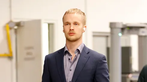 Elias Pettersson #40 of the Vancouver Canucks arrives before the game against the Seattle Kraken at Climate Pledge Arena on January 25, 2023 in Seattle, Washington.