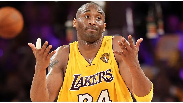 Kobe Bryant #24 of the Los Angeles Lakers reacts in the second period while taking on the Boston Celtics in Game Six of the 2010 NBA Finals at Staples Center on June 15, 2010 in Los Angeles, California.