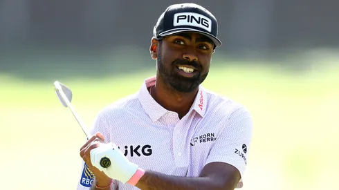 Sahith Theegala of the United States looks on from the driving range prior to the The Sentry 2025 at Plantation Course at Kapalua Golf Club on December 31, 2024.