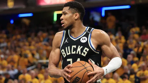 Giannis Antetokounmpo #34 of the Milwaukee Bucks.