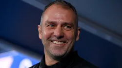 Hansi Flick, Head Coach of FC Barcelona, looks on prior to the LaLiga match between CD Leganes and FC Barcelona at Estadio Municipal de Butarque on April 12, 2025.