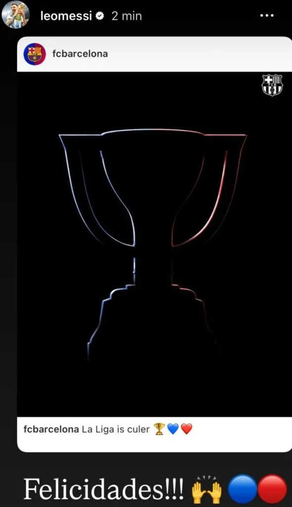 Messi’s message to FC Barcelona. (@leomessi)