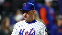 Carlos Mendoza #64 of the New York Mets in action against the Arizona Diamondbacks at Citi Field on April 30, 2025.