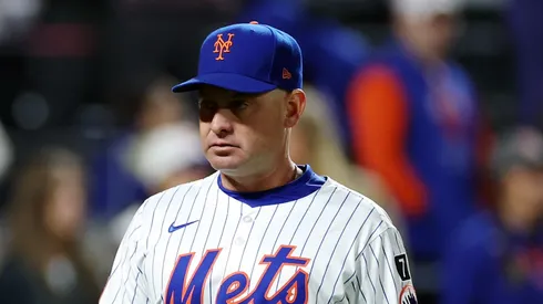 Carlos Mendoza #64 of the New York Mets in action against the Arizona Diamondbacks at Citi Field on April 30, 2025.