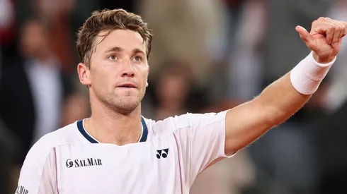 Casper Ruud of Norway reacts after winning Men's Singles Semi-Final match of the Rome Open.