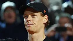 Jannik Sinner celebrates after defeating Tommy Paul to reach the Rome Open final.