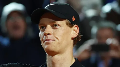 Jannik Sinner celebrates after defeating Tommy Paul to reach the Rome Open final.