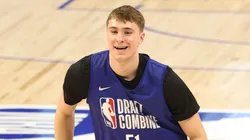 Cooper Flagg #51 warms up.