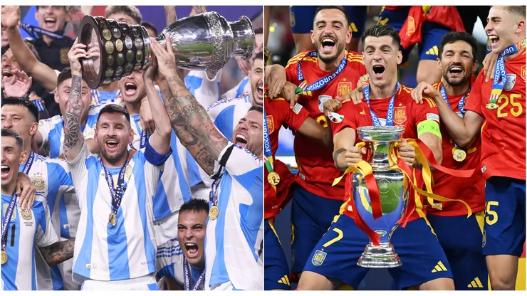 Argentina- Copa America champions España- UEFA Euro champions