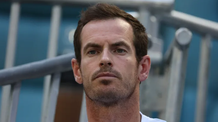 Andy Murray, former coach of Novak Djokovic of Serbia looks on against Sebastian Korda during their Miami Open match.