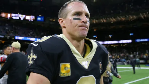 Drew Brees #9 of the New Orleans Saints reacts after a game against the Atlanta Falcons at the Mercedes Benz Superdome on November 10, 2019 in New Orleans, Louisiana. The Falcons won 26-9.