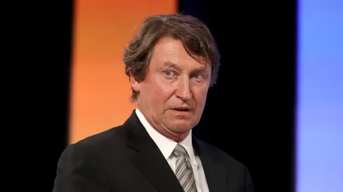 Wayne Gretzky of the Edmonton Oilers attends the first round of the 2018 NHL Draft at American Airlines Center on June 22, 2018 in Dallas, Texas.
