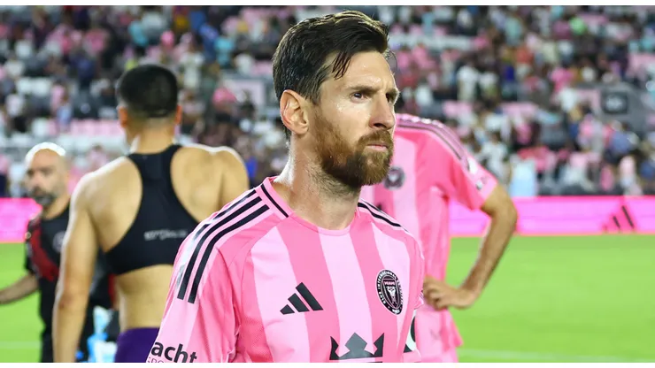 Lionel Messi #10 of Inter Miami CF reacts after the MLS match between Inter Miami CF and Orlando City at Chase Stadium on May 18, 2025 in Fort Lauderdale, Florida.
