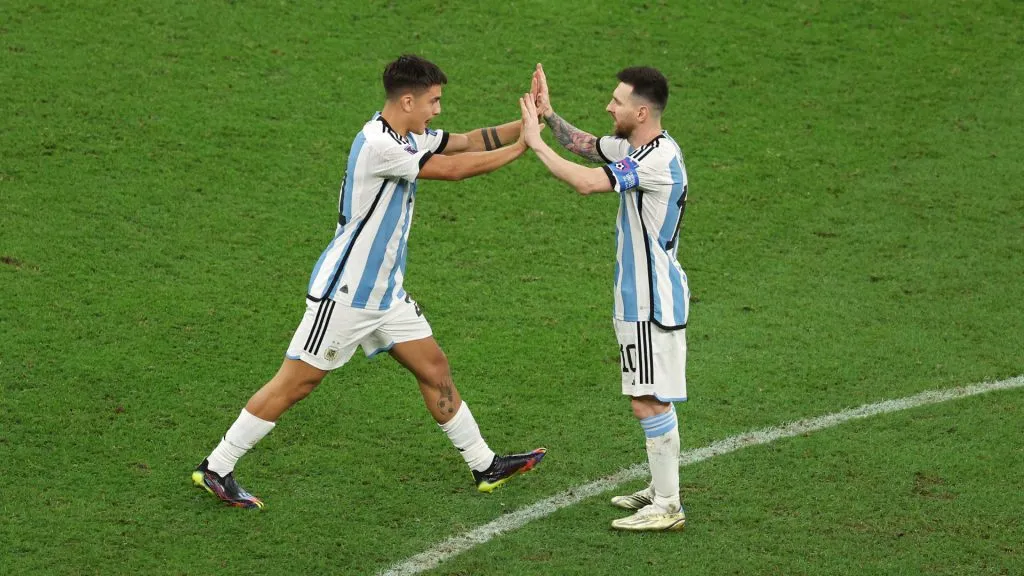 Lionel Messi and Paulo Dyabala (Richard Heathcote/Getty Images)