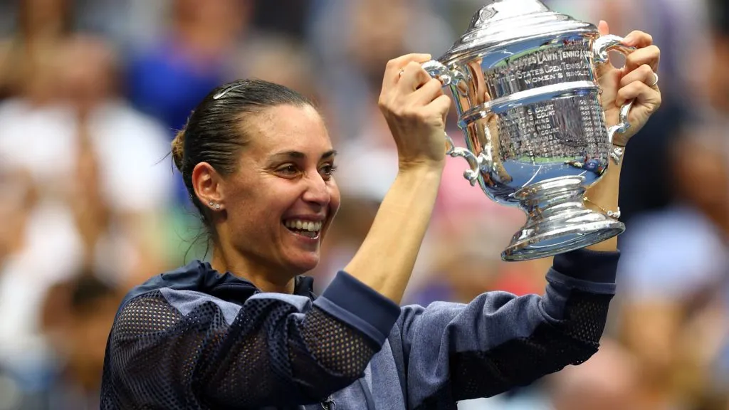 Flavia Pennetta celebrates her US Open triumph (Clive Brunskill/Getty Images)
