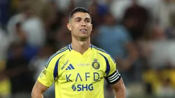 Cristiano Ronaldo of Al Nassr reacts during match