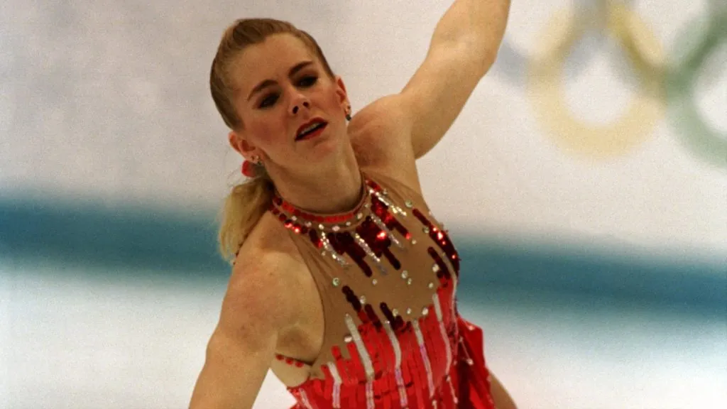 Tonya Harding of the United State in action in the Women’s technical program at the 1993 Lillehammer Winter Olympics. (Source: Chris Cole/ALLSPORT)
