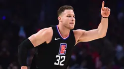 Blake Griffin #32 of the LA Clippers celebrates his basket during the first half against the Oklahoma City Thunder at Staples Center on January 4, 2018 in Los Angeles, California.