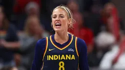Sophie Cunningham shouting during a game.