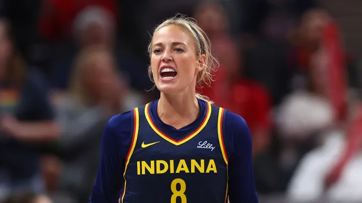 Sophie Cunningham shouting during a game.