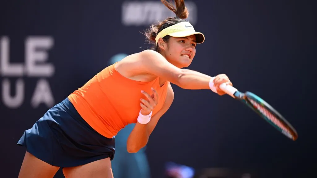 Raducanu won three consecutive matches on clay in Rome for the first time (Clive Mason/Getty Images)