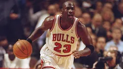 4 Nov 1997: Guard Michael Jordan of the Chicago Bulls in action during a game against the San Antonio Spurs at the United Center in Chicago, Illinois. The Bulls won the game 87-83 in overtime.