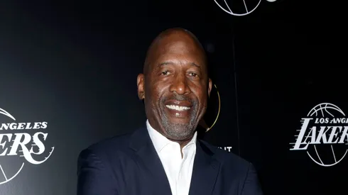 Lakers legend James Worthy attends the First Entertainment x Los Angeles Lakers and Anthony Davis