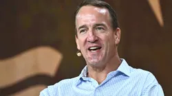 Peyton Manning speaks onstage during the Fanatics Fest NYC 2024 at Jacob Javits Center on August 18, 2024 in New York City