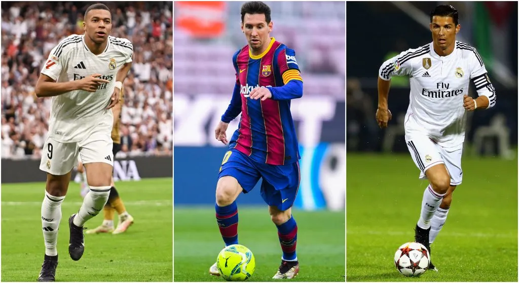 Mbappe, Messi and Cristiano playing for LaLiga