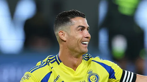 Cristiano Ronaldo of Al Nassr reacts during the Saudi Pro League match between Al Nassr and Al Ittihad at Al-Awwal Park