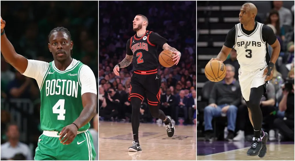 Chris Paul, Jrue Holiday and Lonzo Ball