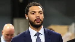 Seth Jones #3 of the Florida Panthers arrives to play against the Carolina Hurricanes in Game Two of the Eastern Conference Final of the 2025 Stanley Cup Playoffs at Lenovo Center on May 22, 2025 in Raleigh, North Carolina.