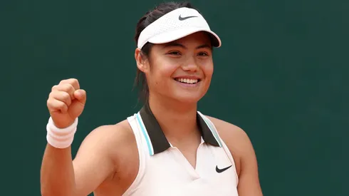 Emma Raducanu celebrates her French Open win