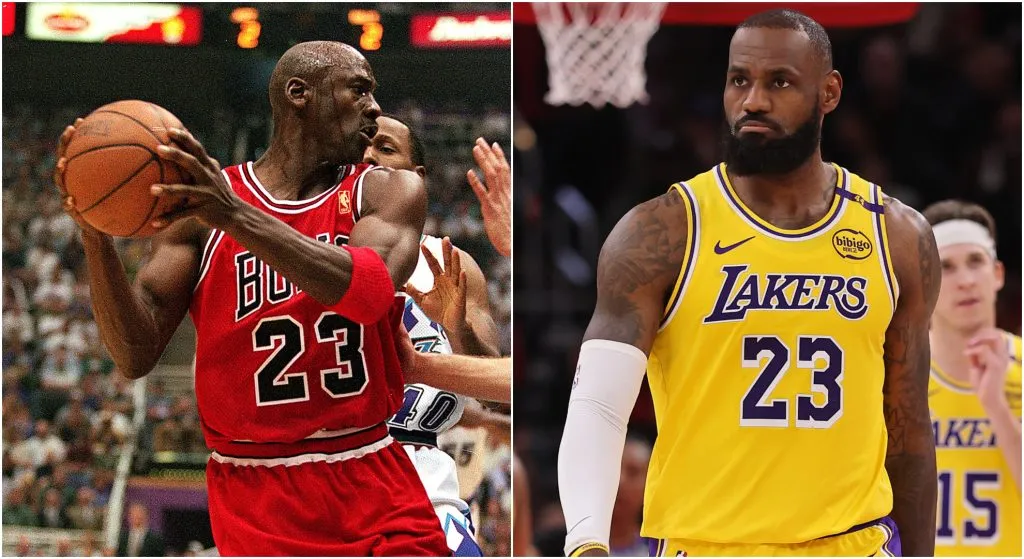 LeBron James and Michael Jordan