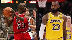 Chicago Bulls legend Michael Jordan and Los Angeles Lakers star LeBron James.