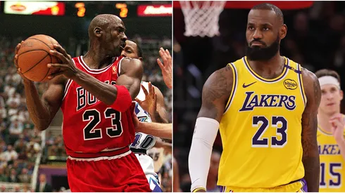 Chicago Bulls legend Michael Jordan and Los Angeles Lakers star LeBron James.