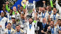 Nacho Fernandez of Real Madrid lifts the UEFA Champions League Trophy after his team's victory after the UEFA Champions League 2023/24 Final match between Borussia Dortmund and Real Madrid CF.