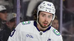 Quinn Hughes #43 of the Vancouver Canucks