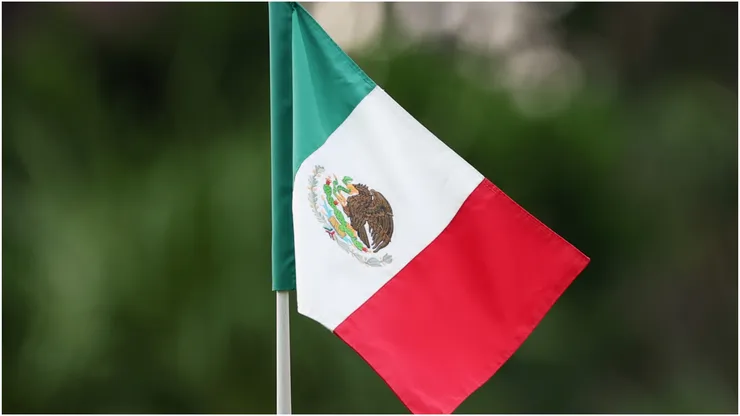 A detailed view of a mexican flag