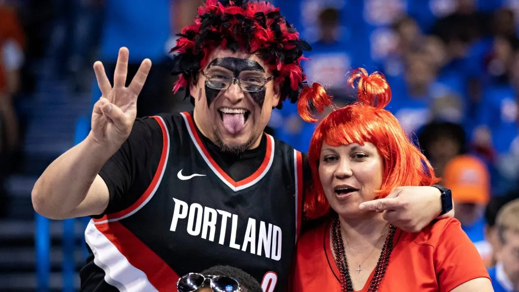 Fans of the Portland Trail Blazers before a game against the Oklahoma City Thunder during Round One Game Three of the 2019 NBA Playoffs on April 21, 2019. (Source: Wesley Hitt/Getty Images)