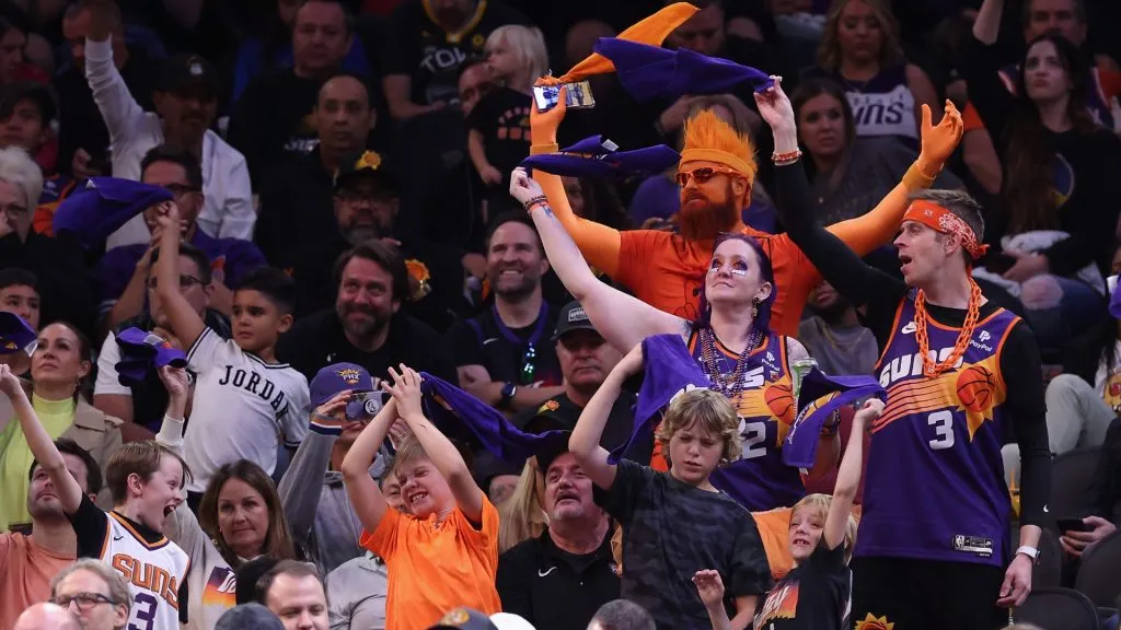 Phoenix Suns fans cheer during the second half of the NBA game at Footprint Center on October 25, 2022. (Source: Christian Petersen/Getty Images)