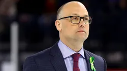 Jeff Blashill, head coach of the United States looks on during the 2018 IIHF Ice Hockey World Championship Bronze Medal Game in 2018.