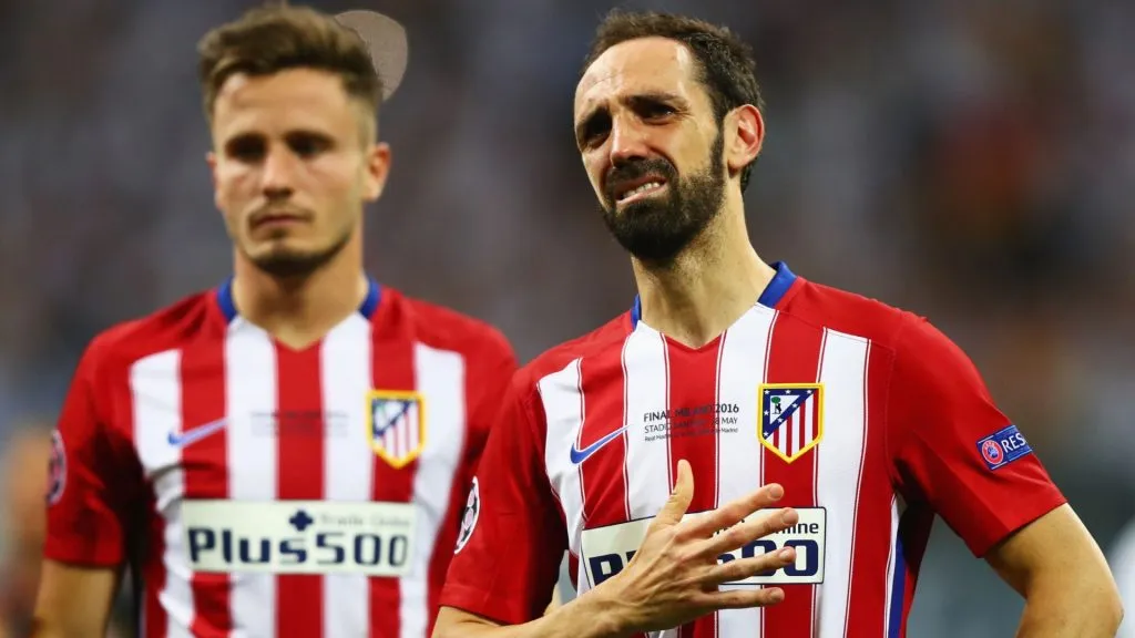 Juanfran of Atletico Madrid shows his dejection during the UEFA Champions League Final in 2016. (Source: Clive Rose/Getty Images)
