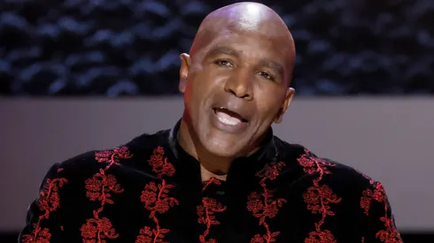 Evander Holyfield speaks onstage for CMT Giants: Alabama at The Fisher Center for the Performing Arts on January 17, 2024 in Nashville, Tennessee.