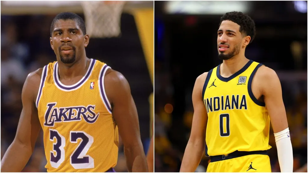 Isiah Thomas compared Tyrese Haliburton’s run with Magic Johnson’s early days in the NBA. (Gregory Shamus/Tim Defrisco/Getty Images)