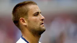 Mikhail Youzhny of Russia plays Roger Federer of Switzerland during their second round of the 2017 US Open.