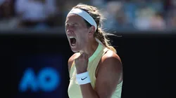 Victoria Azarenka celebrates