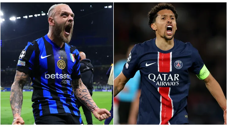 Inter Milan star Federico Dimarco and PSG captain Marquinhos.