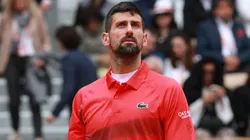 Novak Djokovic during first round of Roland Garos.